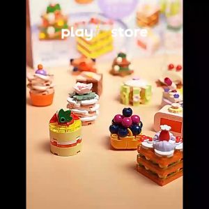 Creative Cake Dessert Food Building Block Set Dream Girl Friend Baking Dessert Shop Set ollectible Gift for Kids Boys