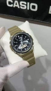 CASIO นาฬิกาผู้ชาย รุ่น AQ-S820W-5A วัสดุเรซิ่น สีน้ำตาล คาสิโอ