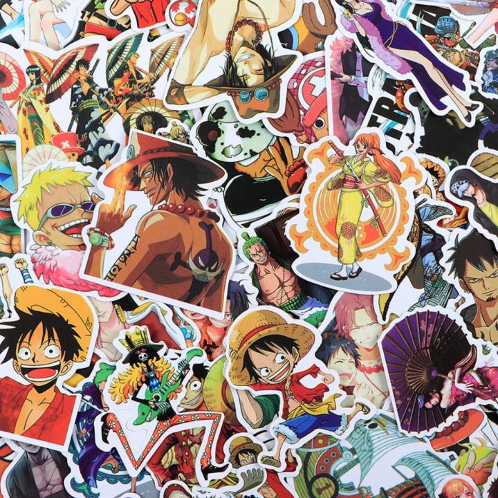 100/120Pcs One Piece Luffy Stickers Anime Sticker For Kids Notebook ...