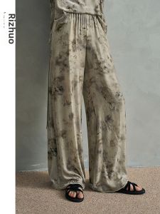 Velvet Womens Leisure Pants Loose and Straight Cut Trendy Printed