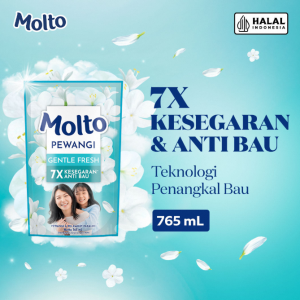 [Paket isi 3] Molto Pewangi Pakaian Gentle Fresh 7x Kesegaran & Anti Bau 765ml
