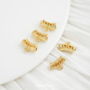 ลูกปัดแยกทองคำชุบทองแท้ ลูกปัดแยกสามทางโค้ง ลูกปัดแยก DIY สร้อยข้อมือ สร้อยคอ ลูกปัดแยกอิสระ อุปกรณ์ทำเครื่องประดับ