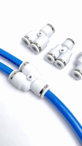 Y Nối Nhanh Nối Nhanh Cắm Ống Ba Ngã PY STNC Ống 4 6 8 10 12 16 - Màu Trắng