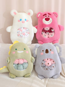 Gấu Dâu Sang Trọng Đồ Chơi Ăn Nhẹ Đệm Búp Bê Nhồi Bông Với Búp Bê Nhỏ Bên Trong Quà Tặng Cho Trẻ Em Bé Gái Mềm Pp Cotton Vải Bông Gối Đầy