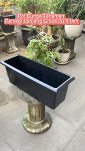 Pot Tanaman Praktis & Tahan Lama Grace 65cm Hitam - Panjang 70 Grace