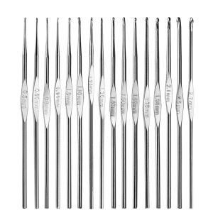 15 Size Crochet Hooks Set Knitting Needles Set Crochet For Sweater Knitting Kit Single Head Crochet Tool