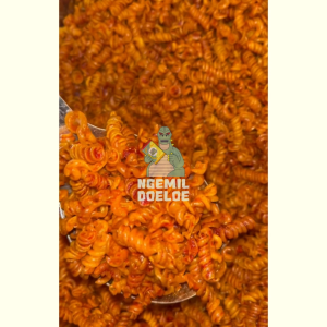 Makaroni Spiral Pedas Daun Jeruk / Makaroni Ulir Pedas Daun Jeruk Ngedoel