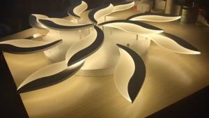 Đèn ốp trần trang trí 3 chế độ sáng  đèn mâm ốp trần trang trí phòng khách  phòng ngủ  phòng bếp kiểu dáng hiện đại - Bảo hành 2 năm