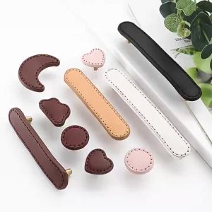ChildrenS Room Single-Hole Soft Small Cabinet Knobs And Handles Anti-Collision Drawer Handle Leather Cabinet Handle