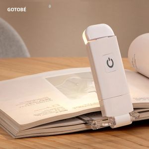 Đèn LED USB Có Thể Sạc Lại Đèn Đọc Sách Bảo Vệ Mắt Đèn Đọc Sách Di Động Có Kẹp Đèn Bàn Chức Năng Đánh Dấu Trang Để Đọc Sách Ban Đêm