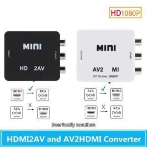 xiede | 1080P RCA AV To HDMI-compatible HDTV to AV Composite Adapter Converter AV2HD Audio Video Cable CVBS AV Adapter with USB Cable