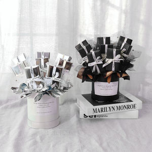 Handmade Firework Bouquet Gift Box Tea Fragrance Birthday Present for Husband Lover Fathers Day Packaging Floral Simulation