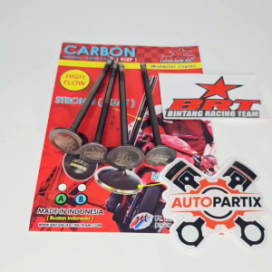 Payung Klep BRT 22 19 4.5 mm Jupiter MX VIXION MX King R15 NVL NVA Xabre Satria FU BRT Valve Klep Carbon 22 19 Batang 45 mm 45mm 4.5mm PNP HEAD BRT Jupiter MX VIXION MX King R15 NVL NVA Xabre Satria FU 2219