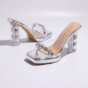 YX | Beautiful Comfortable Transparent High Heels Sandals