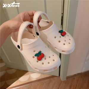 รองเท้าแตะรูรักษาพยาบาลแบบสวมใส่สองทางสำหรับฤดูร้อน ส้นเตี้ย พื้น EVA รองเท้าแตะชายหาดแบบลำลองสำหรับผู้หญิง รองเท้าแตะแบบสวมแบบลำลองสำหรับฤดูร้อน