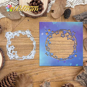 Original Lovely Stars Night Sky Circles Frame Metal Cutting Dies Scrapbooking Decorative Embossing