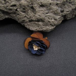 Fashionable Floral Fabric Brooch Pin Simple Shirt Sweater Dress Chiffon Button Accessory Korean Style Plant Floral Womens Jewelry