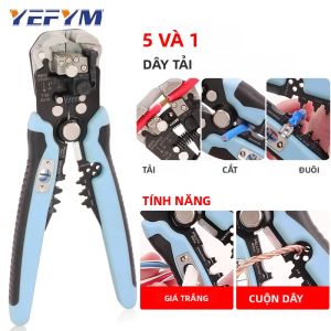 Kìm Tuốt Dây 5 Trong 1 Công Cụ Đa Chức Năng YES-1B Với Các Chức Năng Cắt Tách Và Hợp Nhất 025-10mm² Thép Carbon