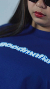 SMALL SCRIPT MIDNIGHT BLUE - GOODMAFIA - V201 - PEPSI BLUE COLOR (T-SHIRT)