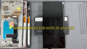 Note 20 Ultra Display Screen Assembly for Samsung Galaxy Note20 Ultra 5G N985F N986B Lcd Display Digital Touch Screen with Frame