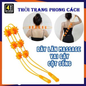 Dây Lăn Massage Cổ Vai Gáy 18 Bi Cầm Tay Giúp Giảm Đau Tê Nhức Mỏi Hiệu Quả - Dây Lăn Mát Xa Vai Cột Sống Lưng Toàn Thân Cầm Tay Giúp Giảm Mệt Mỏi Đa Năng - DUNG CỤ MASSAGE CỔ VAI GÁY Giảm Stress Hiệu Quả