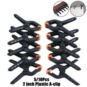 5/10pcs 2inches Plastic Nylon Woodworking Clamps Spring A-clip for Photo Studio Background DIY Hand Tools Adjustable Pipe Clamp