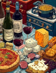 Kayou | 500 PCS Jigsaw Puzzle Framed Italian Food Perfect for DIY Creative Fun with FamilyGift teasing Toy