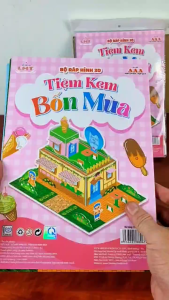 [LHT] Bộ Lắp Ráp Hình 3D Tiệm Kem Bốn Mùa Liên Hiệp Thành Đồ Chơi Phát Triển Tư Duy Cho Bé