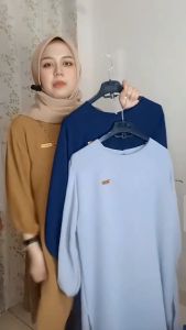 Qyara Store Fashion Tunik Wanita Polos Izzara Crinkle Ukuran SMLXL Jumbo Terbaru Tunik Polos Izzara Bahan Crinkle Airflow Kekinian Atasan Wanita Tunik Polos Izzara Crinkle Terlaris