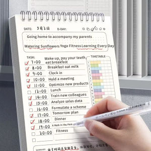 1pc Planner Agenda Spiral A5 Notebook Schedules Daily Plan To Do List Notepad 160 Pages Thick Office School Supplies Stationery