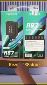 Charger untuk Oppo A87 5G 120W Full Black Super Vooc Quick Charge 3.0 Cepat Muat