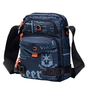 spaceman | Mens Oxford Cloth Canvas Crossbody Bag Casual Large Capacity Shoulder Bag Street Style Zipper Closure Soft Handle Backpack