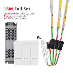 MJJC | WS2811 COB Running Water Flowing Horse Race Chasing LED Strip Light Pixel Tape DC24V 360LEDs/m Flexible Cool Natural Warm White