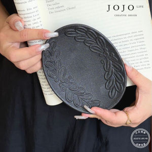 Đĩa Ăn Viền Nồi Gốm Màu Kem Phong Cách Bắc Âu Lãng Mạn Kiểu Pháp JOJOS L. PD Đồ Dùng Nhà Bếp Thiết Yếu Đĩa Ăn Viền Nồi