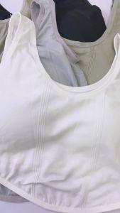 Tanktop Wanita SlimFit Korean Fashion Pakaian Atas Wanita Singlet Motif Polos Tanpa Kawat Tank top Basic Bra With Cup Atasan Wanita PST