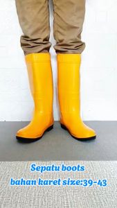 Sepatu Boot YX-1 Safety Pria Anti Slip Gaxindo Warna Kuning Tahan AIR