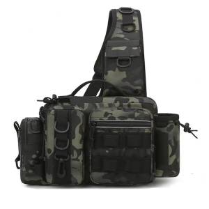 Men Fishing Tackle Bag Single Shoulder Crossbody Tactical Bags Waist Pack Fish Lures Gear Utility Storage Fishing Box Chest Bag