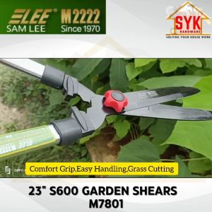 SYK Samlee M7801 23 Inch S600 Garden Shears Grass Cutter Pruning Scissors Gardening Tools Gunting Rumput