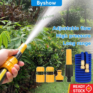 Byshow 4Pcs  high pressure plastic nozzle set nozzle head Garden flexible rubber hose pipe sprayer Fittings ABS Adjustable gardening Spray Hose MT 119 Nozzle Connector car wash water