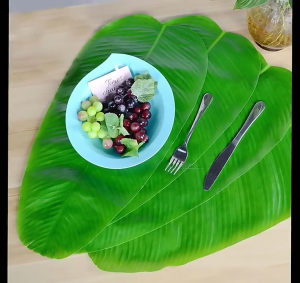 【Adanon】ใบบัวปลอม ใบบัวจำลอง ใบตองปลอม บบัวปลอม ใบไม้ปลอม วางบนโต๊ะแต่งร้านอาหาร