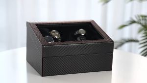 Automatic Watch Winder Dengan Lampu Atas 4 Lebih Rendah 6 Format Penyimpanan Kelas Atas Kotak Penyimpanan Jam Tangan / Display Jam Tangan Putar