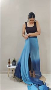 [PRE-ORDER] Georgette multi clr saree  {ETA:2025-12-31}