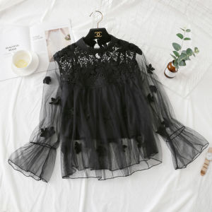 ชุดเสื้อแขนยาวผ้าลูกไม้หลวมสไตล์เด็กผู้หญิงสำหรับฤดูใบไม้ร่วงปี 2025 เส้นใยไหมแท้ ชุดเสื้อสองชิ้น ชุดเสื้อผ้าทำงานสไตล์จีน