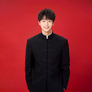 ZHUOCAN | Mandarin Collar Tuxedo Suit