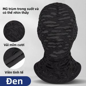 Mặt Nạ Cosplay Halloween Trong Suốt Thoáng Khí Chất Liệu Lụa Đá Không Thấm Nước Nhẹ Thiết Kế Co Giãn Dành Cho Mùa Hè
