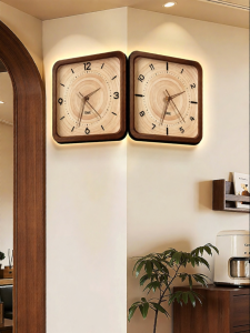 CTYLIGHTZ | Corner Vintage Style Double Sided No Drilling Luminous Clock