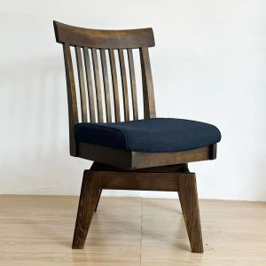 Vintage Wooden Rotating Chair Dining Chair Sofa Chair Official Hat Chair Walnut Color Weathered Armrest Back Chair Original Wood Creative