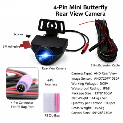 Ekleva 1080P AHD camera phía sau 4 Pin 2.5Mm Jack hình ảnh lùi Cam Chỉ Cho Dash Cam Carplay Hỗ Trợ Cvbs CVI TVI Định Dạng