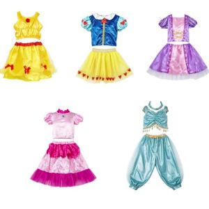 Classic Storybook Character Outfit Puff Sleeve Top with Layered Tulle Skirt for Holiday Cosplay Performance Gathering Occasion