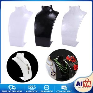 ★Same Day Shipping★  New Acrylic Mannequin Necklace Display Bust Stand Jewelry Holder Rack for Necklaces Pendant Earrings Display Stand Shelf ZJJ-Necklace-Display-Stand